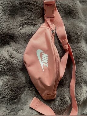 Nike Pink Mini Waist Bag with White Logo